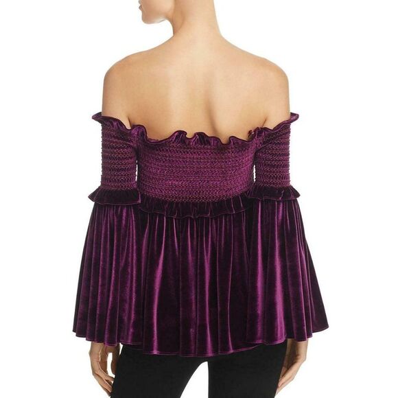 Petersyn Davenport Off Shoulder Velvet Top Small NWOT - Picture 2 of 4